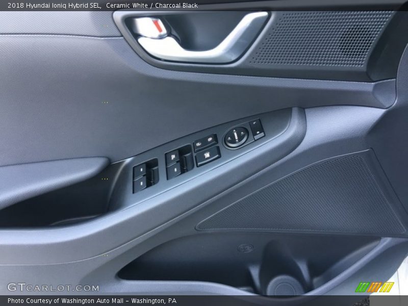 Ceramic White / Charcoal Black 2018 Hyundai Ioniq Hybrid SEL