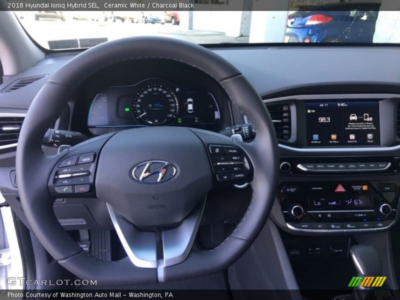Ceramic White / Charcoal Black 2018 Hyundai Ioniq Hybrid SEL