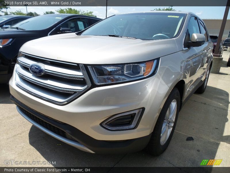 White Gold / Dune 2018 Ford Edge SEL AWD
