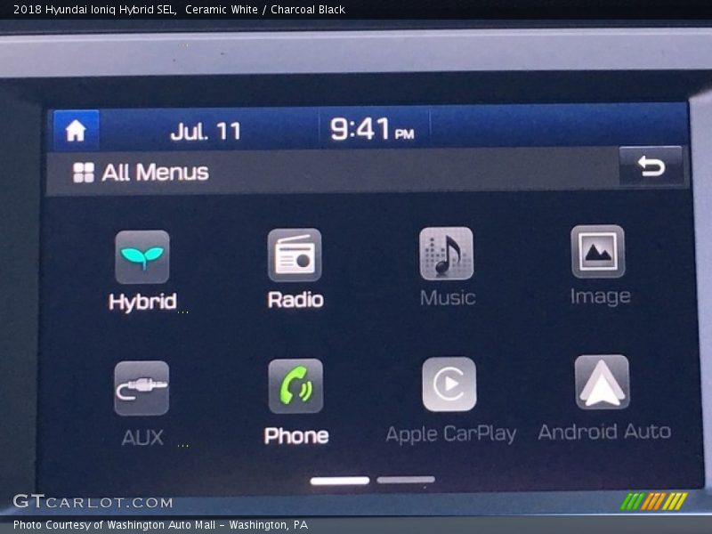 Ceramic White / Charcoal Black 2018 Hyundai Ioniq Hybrid SEL