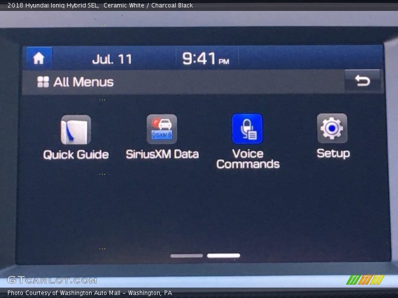 Ceramic White / Charcoal Black 2018 Hyundai Ioniq Hybrid SEL