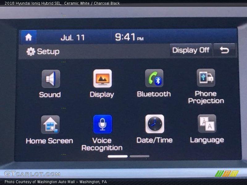 Ceramic White / Charcoal Black 2018 Hyundai Ioniq Hybrid SEL