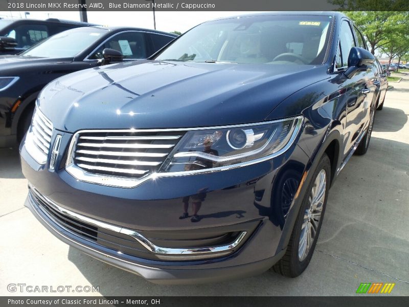 Blue Diamond Metallic / Cappuccino 2018 Lincoln MKX Reserve AWD