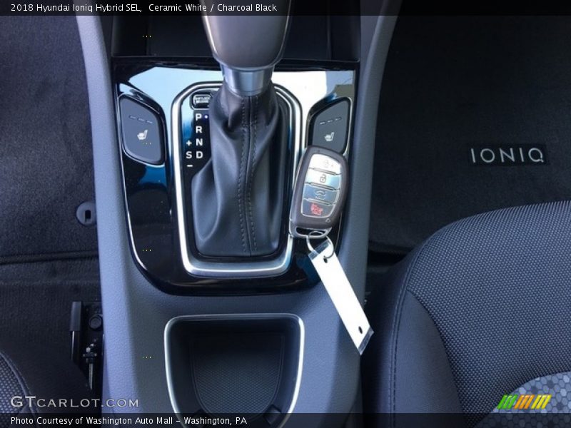 Ceramic White / Charcoal Black 2018 Hyundai Ioniq Hybrid SEL