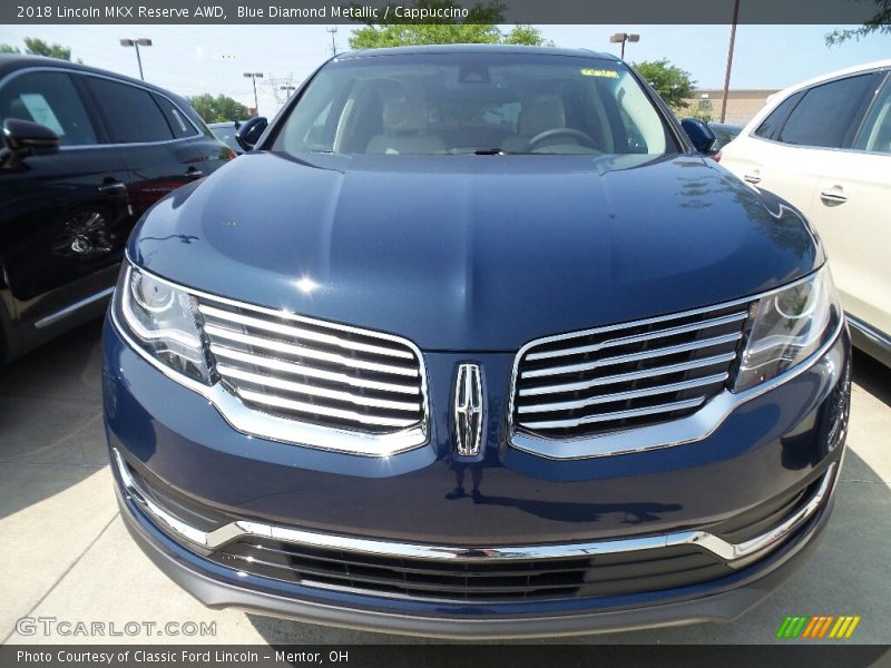 Blue Diamond Metallic / Cappuccino 2018 Lincoln MKX Reserve AWD