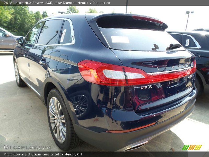 Blue Diamond Metallic / Cappuccino 2018 Lincoln MKX Reserve AWD