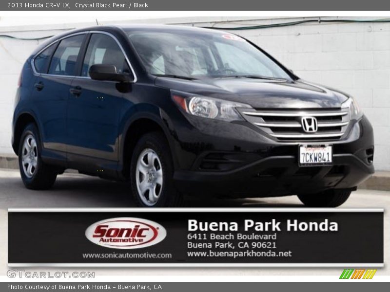 Crystal Black Pearl / Black 2013 Honda CR-V LX