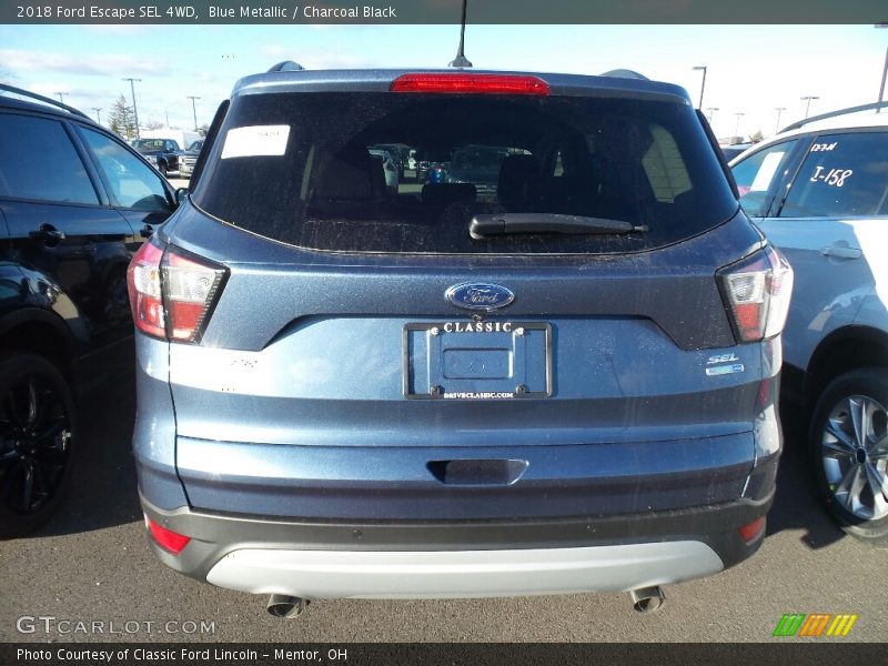 Blue Metallic / Charcoal Black 2018 Ford Escape SEL 4WD