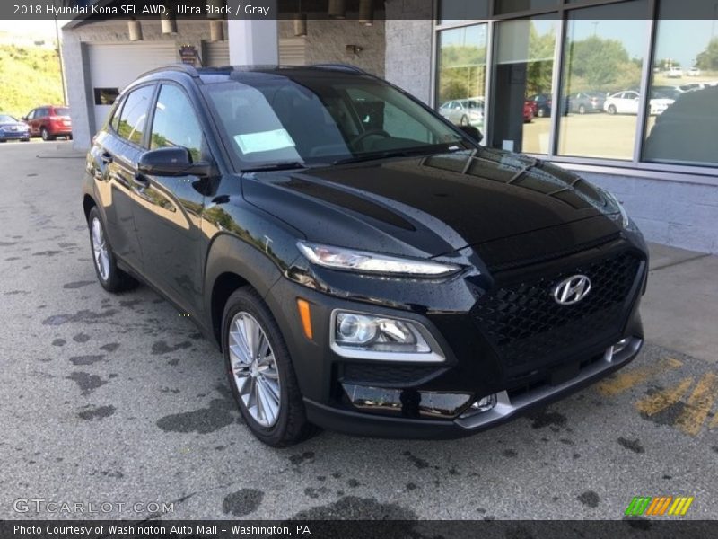 Ultra Black / Gray 2018 Hyundai Kona SEL AWD