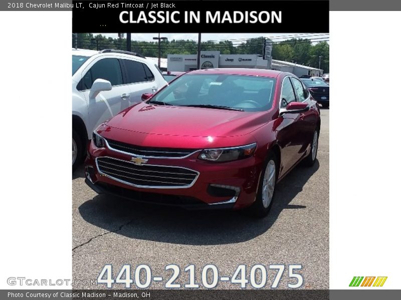 Cajun Red Tintcoat / Jet Black 2018 Chevrolet Malibu LT