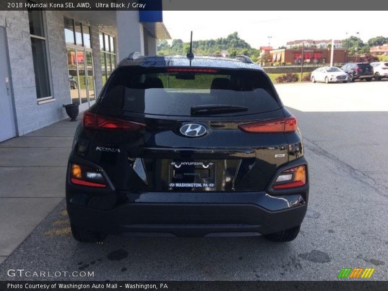Ultra Black / Gray 2018 Hyundai Kona SEL AWD