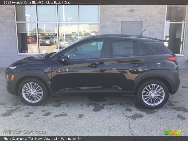 Ultra Black / Gray 2018 Hyundai Kona SEL AWD