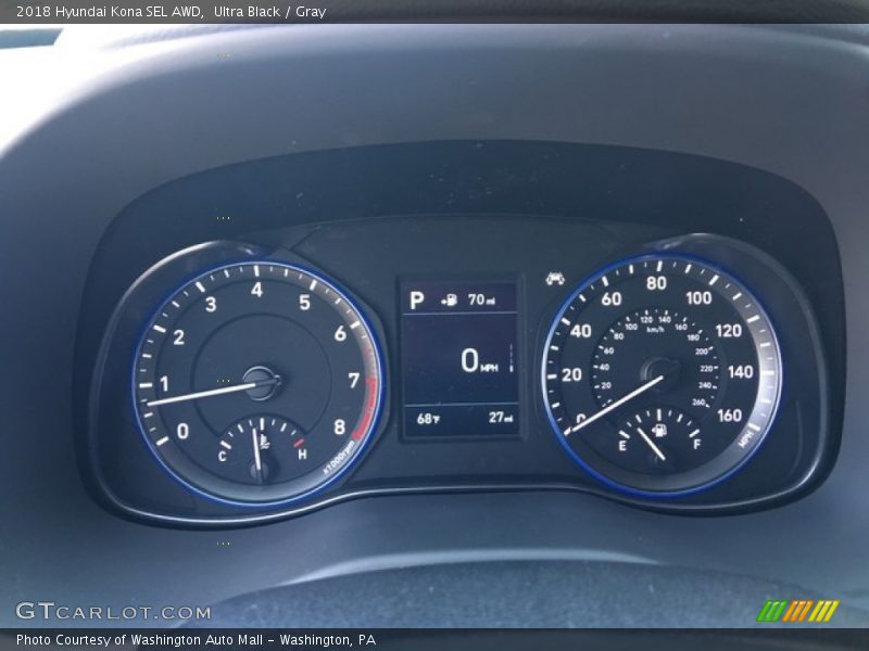 Ultra Black / Gray 2018 Hyundai Kona SEL AWD
