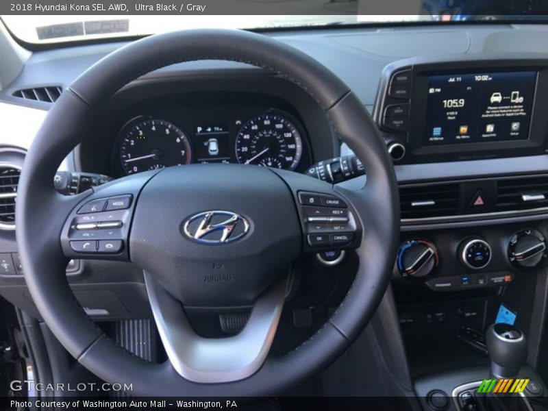 Ultra Black / Gray 2018 Hyundai Kona SEL AWD