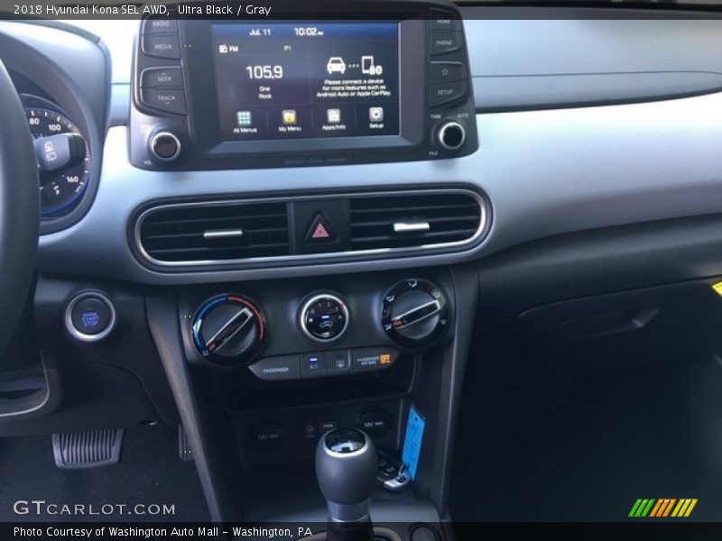 Ultra Black / Gray 2018 Hyundai Kona SEL AWD