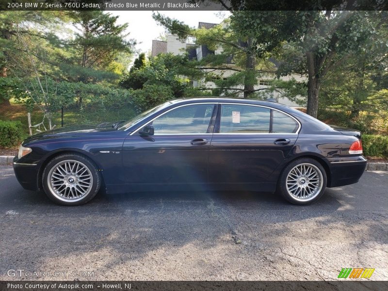 Toledo Blue Metallic / Black/Black 2004 BMW 7 Series 760Li Sedan