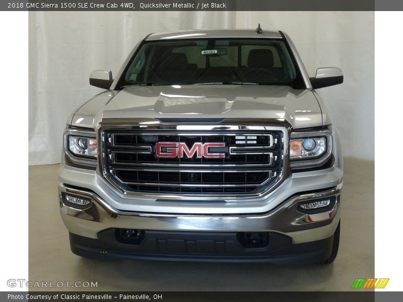 Quicksilver Metallic / Jet Black 2018 GMC Sierra 1500 SLE Crew Cab 4WD