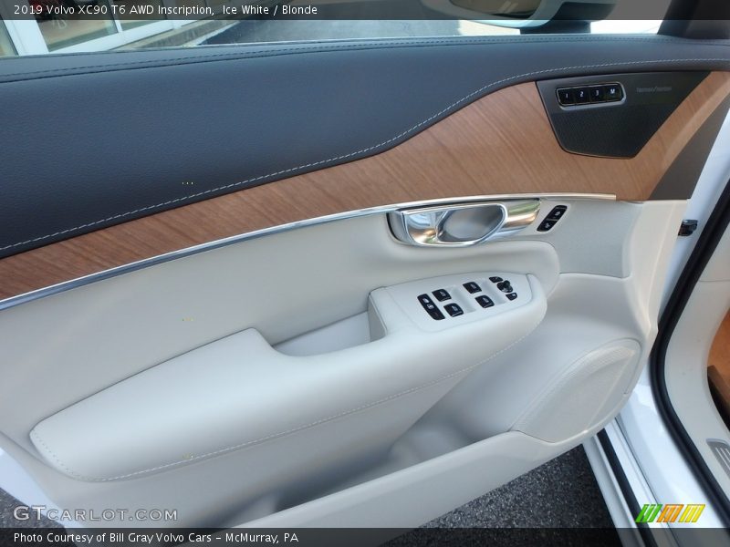 Ice White / Blonde 2019 Volvo XC90 T6 AWD Inscription