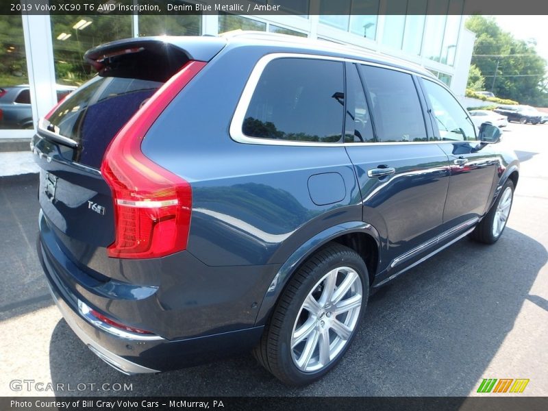 Denim Blue Metallic / Amber 2019 Volvo XC90 T6 AWD Inscription