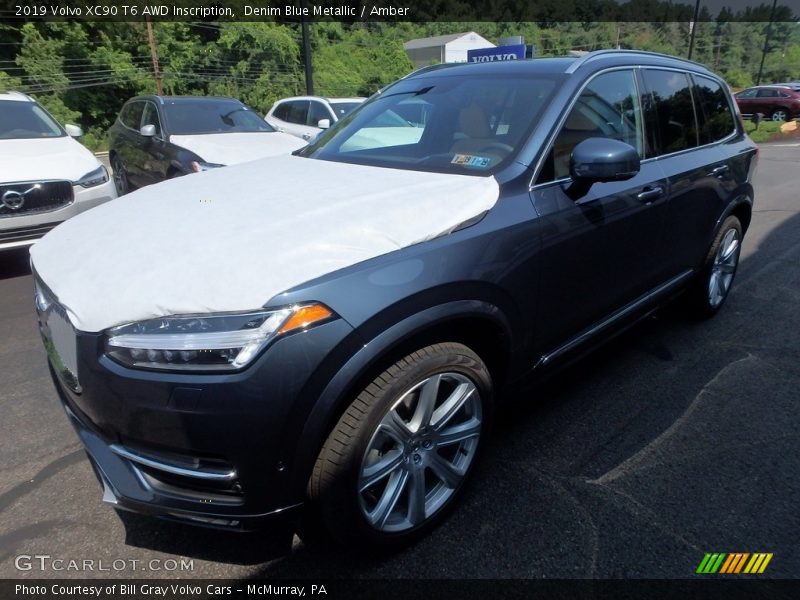 Denim Blue Metallic / Amber 2019 Volvo XC90 T6 AWD Inscription