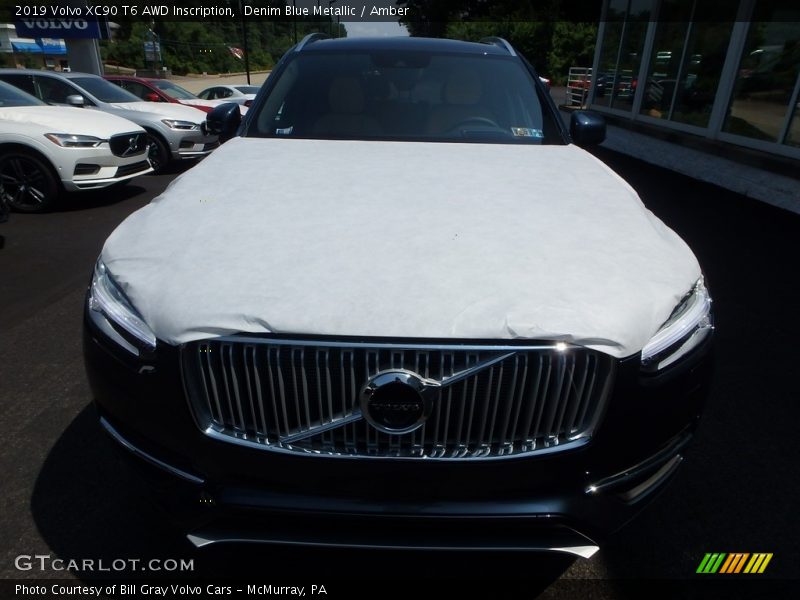 Denim Blue Metallic / Amber 2019 Volvo XC90 T6 AWD Inscription