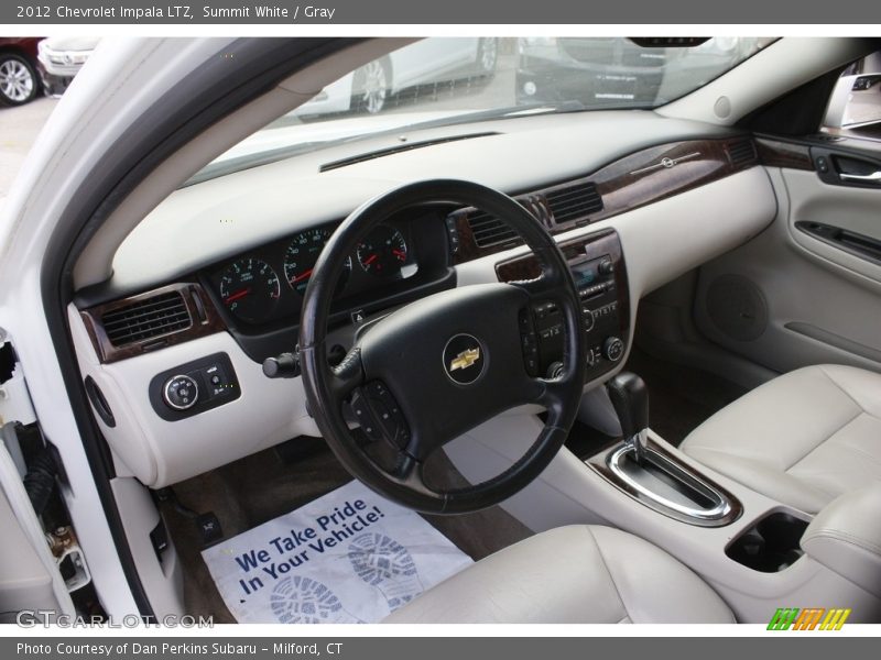 Summit White / Gray 2012 Chevrolet Impala LTZ