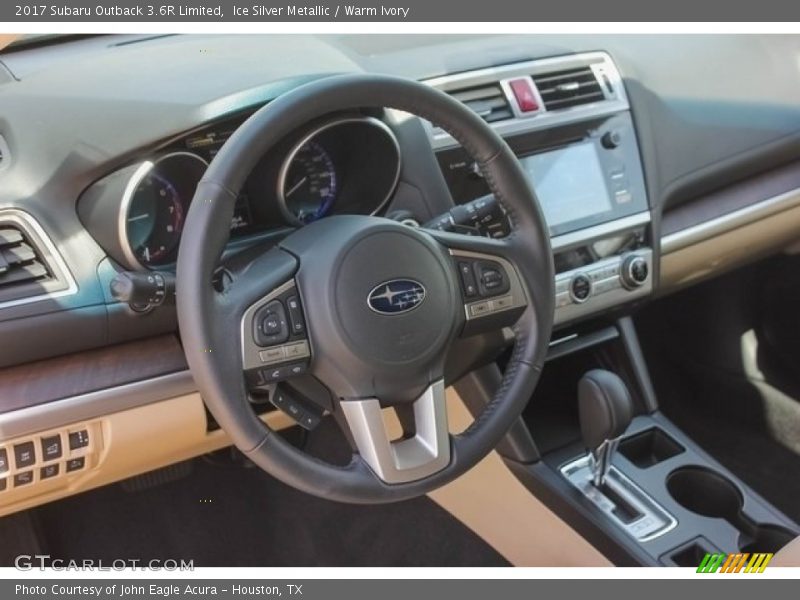 Ice Silver Metallic / Warm Ivory 2017 Subaru Outback 3.6R Limited