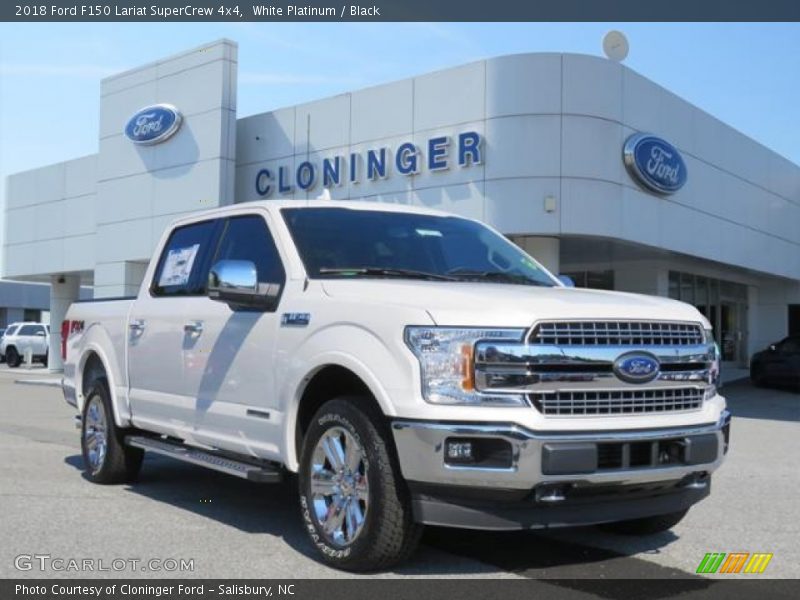 White Platinum / Black 2018 Ford F150 Lariat SuperCrew 4x4