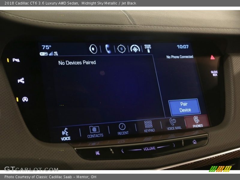 Midnight Sky Metallic / Jet Black 2018 Cadillac CT6 3.6 Luxury AWD Sedan