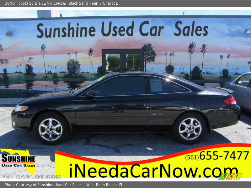Black Sand Pearl / Charcoal 2000 Toyota Solara SE V6 Coupe