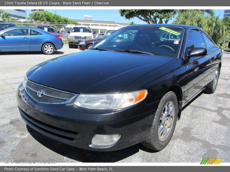 Black Sand Pearl / Charcoal 2000 Toyota Solara SE V6 Coupe