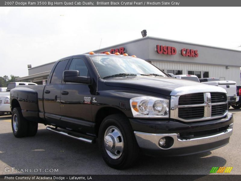 Brilliant Black Crystal Pearl / Medium Slate Gray 2007 Dodge Ram 3500 Big Horn Quad Cab Dually