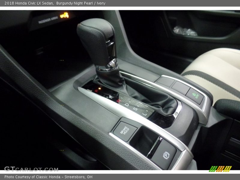 Burgundy Night Pearl / Ivory 2018 Honda Civic LX Sedan