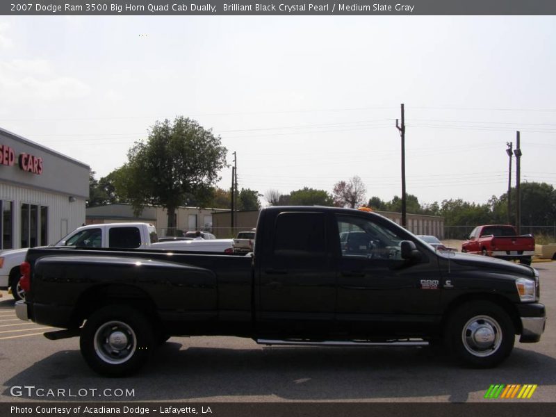 Brilliant Black Crystal Pearl / Medium Slate Gray 2007 Dodge Ram 3500 Big Horn Quad Cab Dually