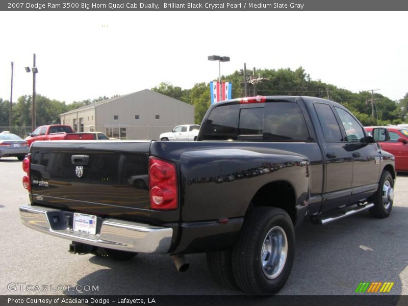 Brilliant Black Crystal Pearl / Medium Slate Gray 2007 Dodge Ram 3500 Big Horn Quad Cab Dually