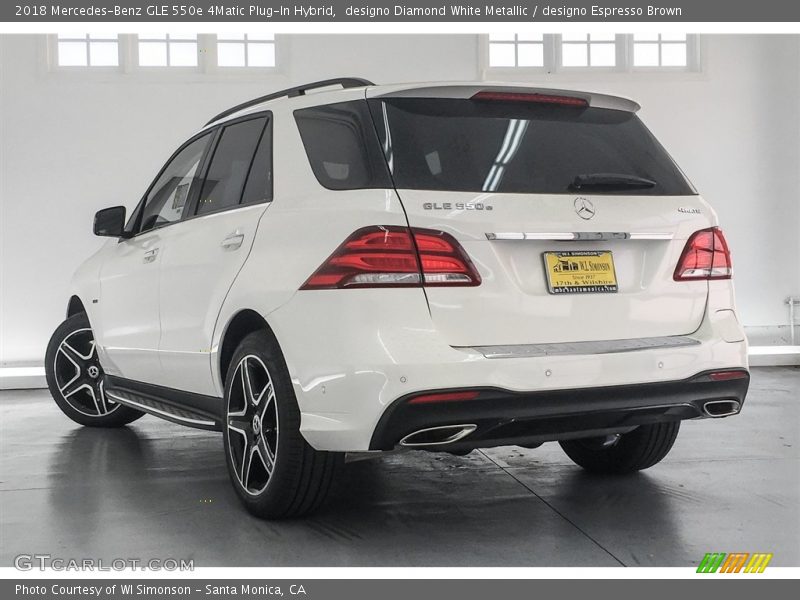 designo Diamond White Metallic / designo Espresso Brown 2018 Mercedes-Benz GLE 550e 4Matic Plug-In Hybrid