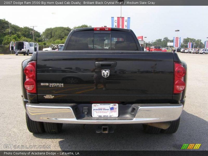 Brilliant Black Crystal Pearl / Medium Slate Gray 2007 Dodge Ram 3500 Big Horn Quad Cab Dually