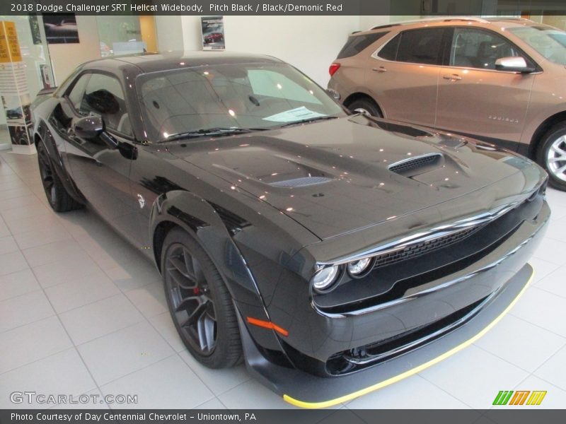 Pitch Black / Black/Demonic Red 2018 Dodge Challenger SRT Hellcat Widebody