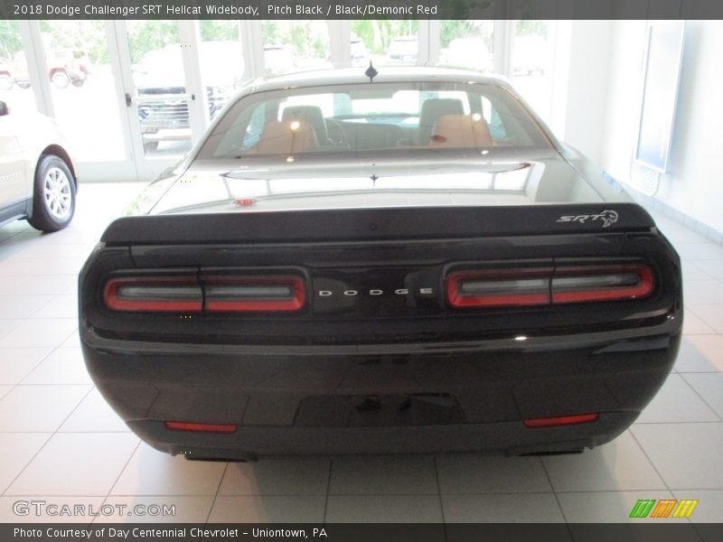 Pitch Black / Black/Demonic Red 2018 Dodge Challenger SRT Hellcat Widebody