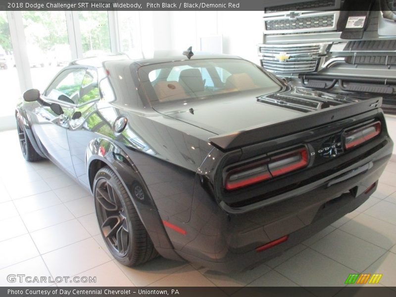 Pitch Black / Black/Demonic Red 2018 Dodge Challenger SRT Hellcat Widebody