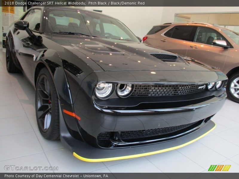 Pitch Black / Black/Demonic Red 2018 Dodge Challenger SRT Hellcat Widebody