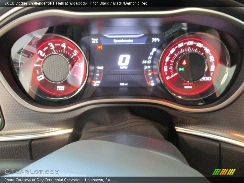 Pitch Black / Black/Demonic Red 2018 Dodge Challenger SRT Hellcat Widebody