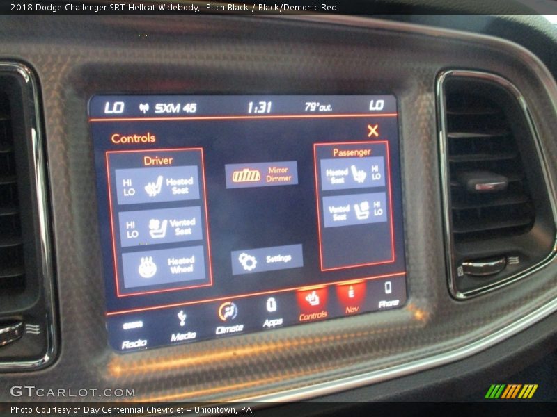 Pitch Black / Black/Demonic Red 2018 Dodge Challenger SRT Hellcat Widebody