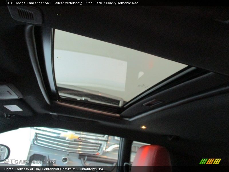 Pitch Black / Black/Demonic Red 2018 Dodge Challenger SRT Hellcat Widebody