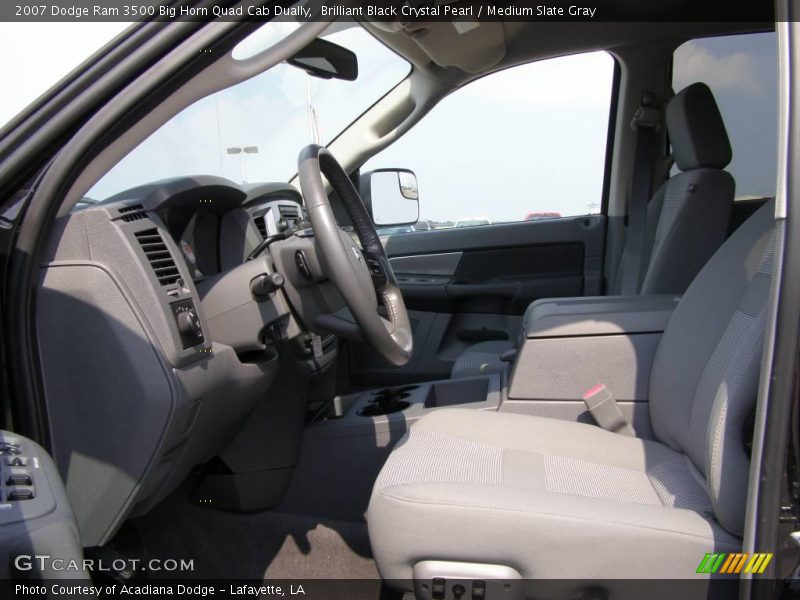 Brilliant Black Crystal Pearl / Medium Slate Gray 2007 Dodge Ram 3500 Big Horn Quad Cab Dually