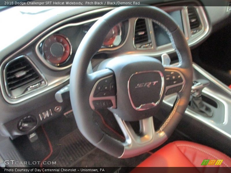 Pitch Black / Black/Demonic Red 2018 Dodge Challenger SRT Hellcat Widebody