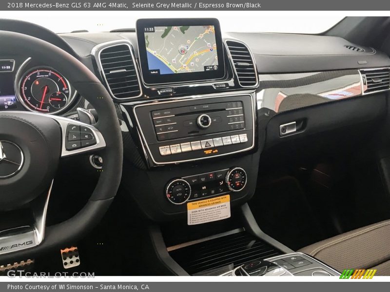 Selenite Grey Metallic / Espresso Brown/Black 2018 Mercedes-Benz GLS 63 AMG 4Matic