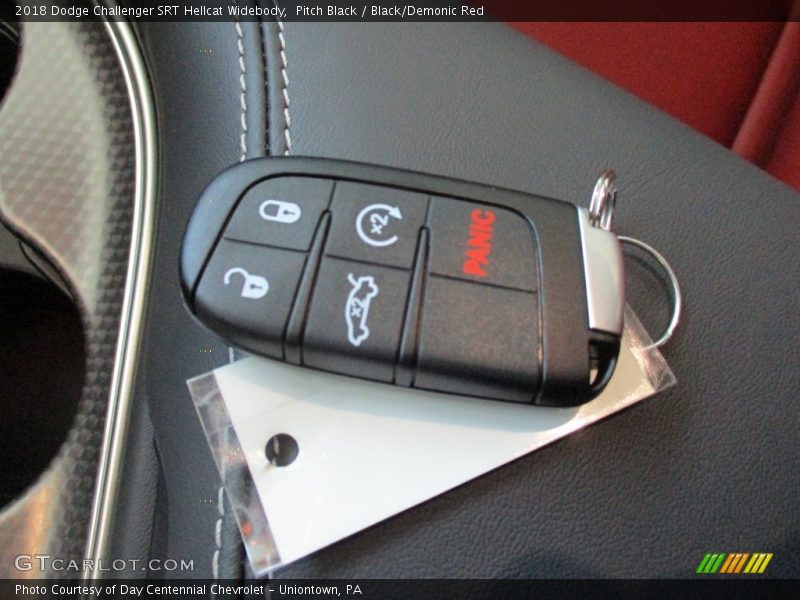 Pitch Black / Black/Demonic Red 2018 Dodge Challenger SRT Hellcat Widebody