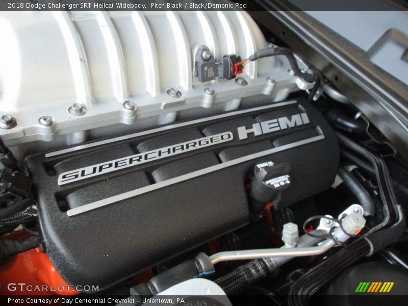 Pitch Black / Black/Demonic Red 2018 Dodge Challenger SRT Hellcat Widebody