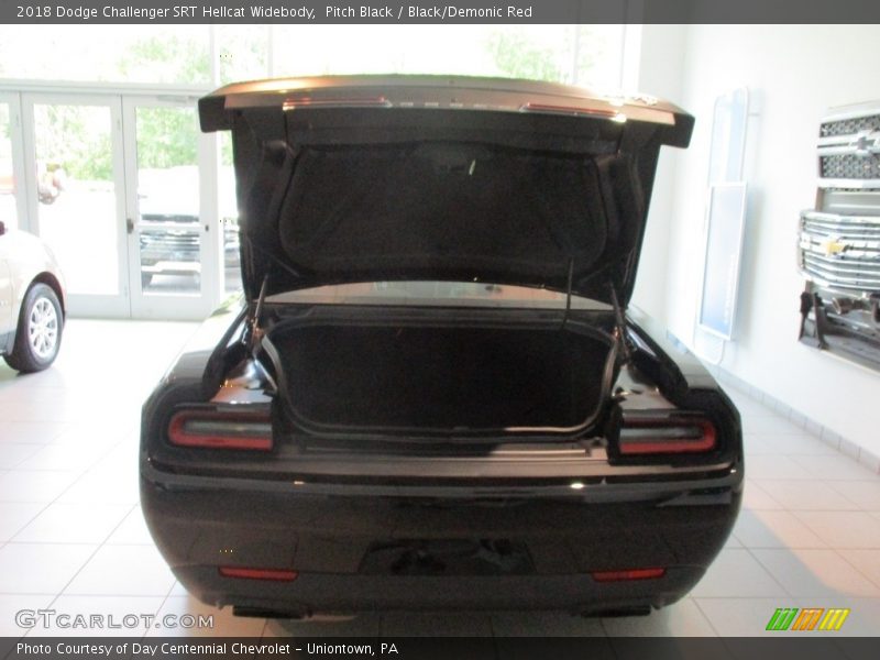 Pitch Black / Black/Demonic Red 2018 Dodge Challenger SRT Hellcat Widebody